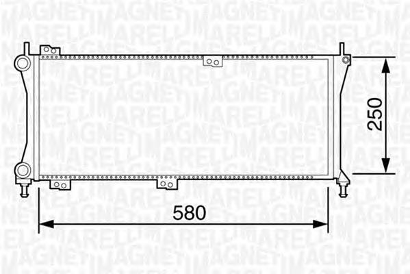 350213814000 Magneti Marelli radiador refrigeración del motor