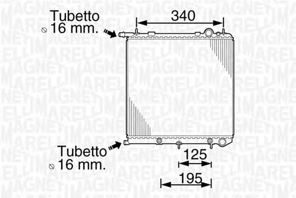 350213819000 Magneti Marelli radiador refrigeración del motor