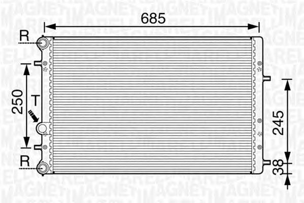 350213841000 Magneti Marelli radiador refrigeración del motor