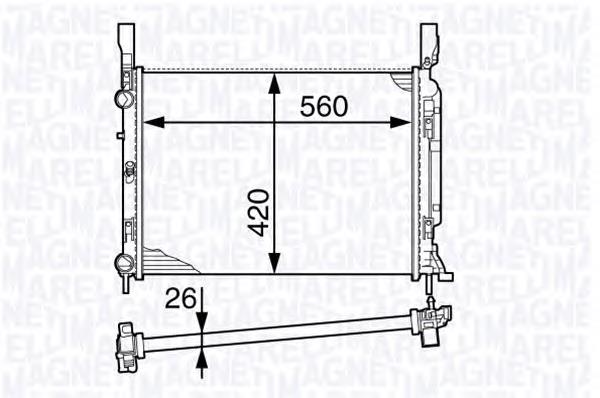 350213142600 Magneti Marelli radiador refrigeración del motor