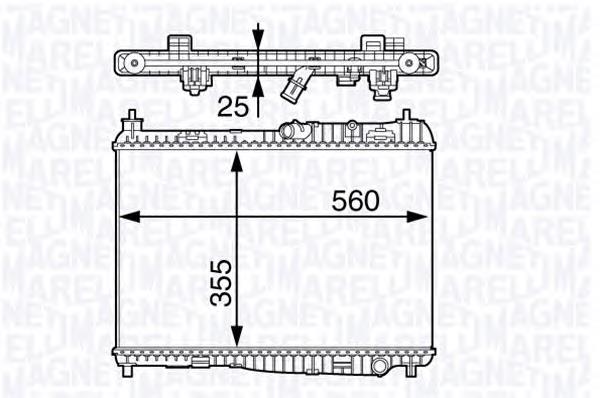 350213142100 Magneti Marelli radiador refrigeración del motor