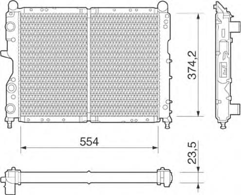 46405421 Fiat/Alfa/Lancia radiador refrigeración del motor