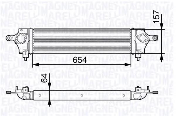 351319202800 Magneti Marelli radiador de aire de admisión