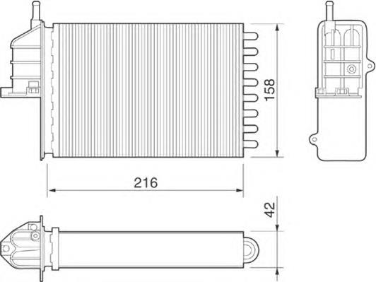 350218073000 Magneti Marelli radiador de calefacción