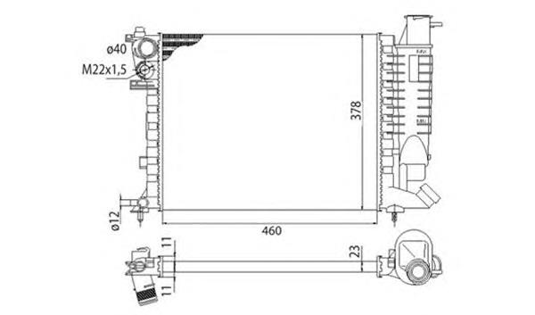 350213373003 Magneti Marelli radiador refrigeración del motor