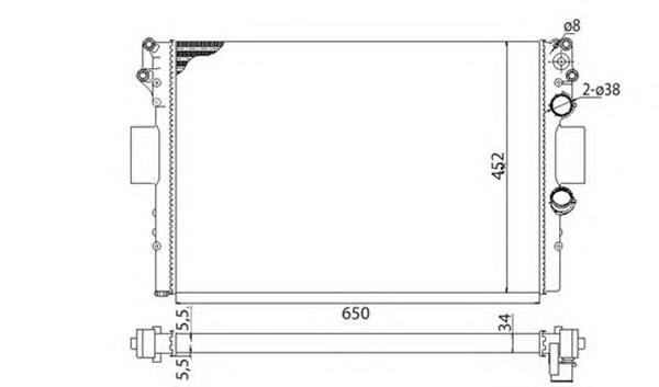 350213170003 Magneti Marelli radiador refrigeración del motor