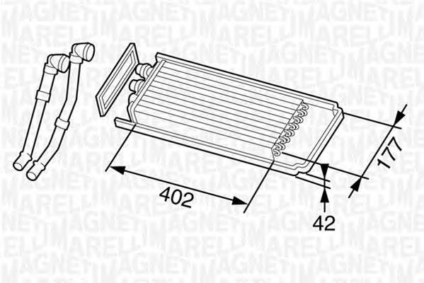 350218325000 Magneti Marelli radiador de calefacción