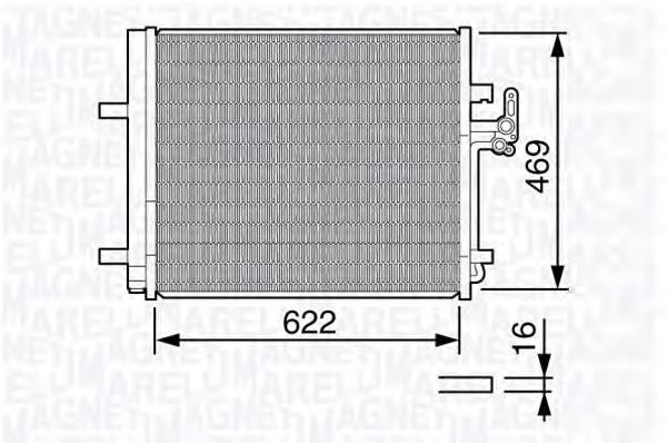 350203645000 Magneti Marelli condensador aire acondicionado