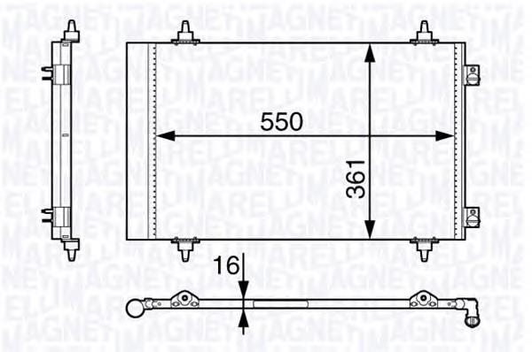 350203710000 Magneti Marelli condensador aire acondicionado