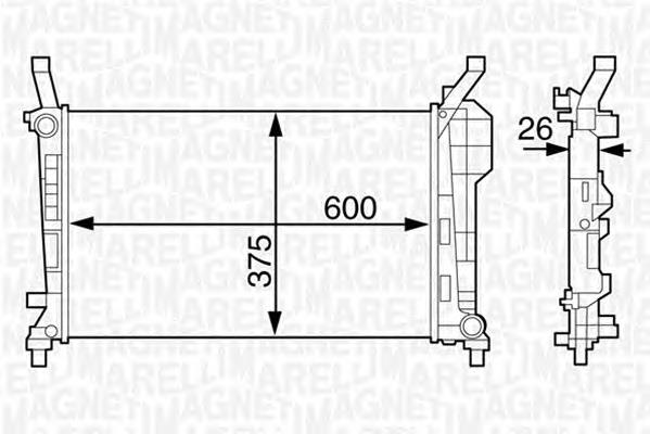 350213126200 Magneti Marelli radiador refrigeración del motor