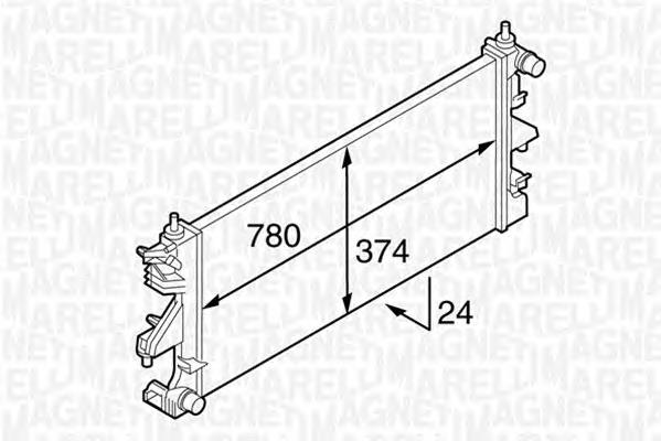 350213127100 Magneti Marelli radiador refrigeración del motor