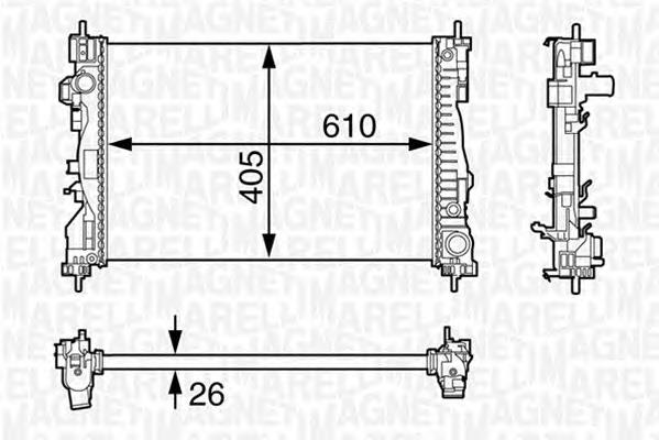 350213129700 Magneti Marelli radiador refrigeración del motor