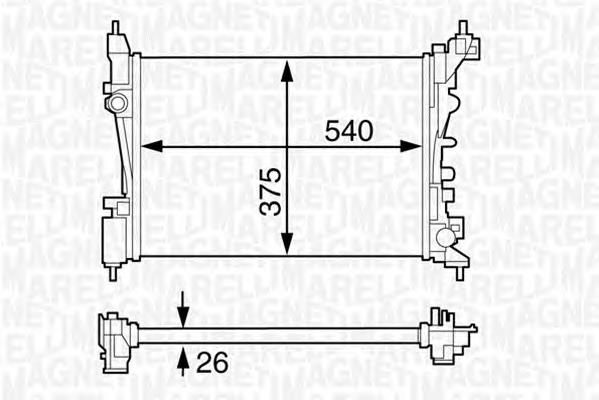 350213130100 Magneti Marelli radiador refrigeración del motor