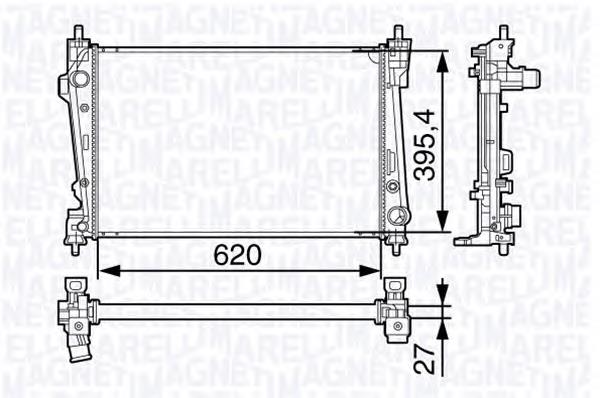 350213131200 Magneti Marelli radiador refrigeración del motor