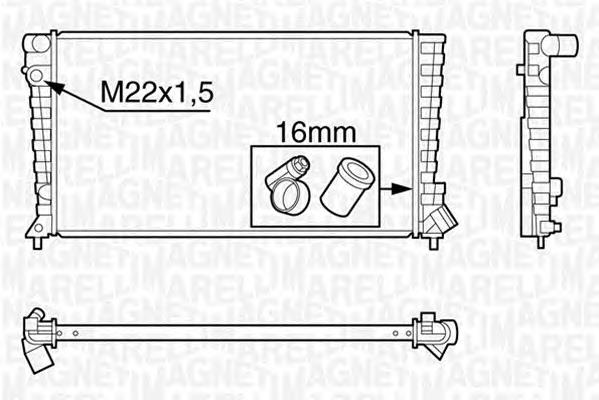 350213118200 Magneti Marelli radiador refrigeración del motor