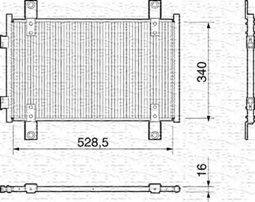 350203159000 Magneti Marelli condensador aire acondicionado