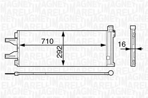 350203623000 Magneti Marelli condensador aire acondicionado