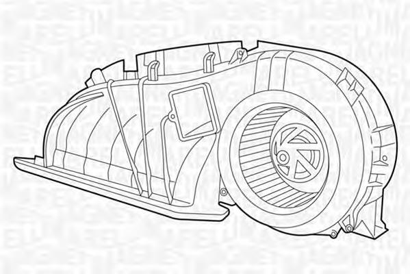 069401324010 Magneti Marelli conjunto carcasa de ventilador de la estufa (calentador interno)