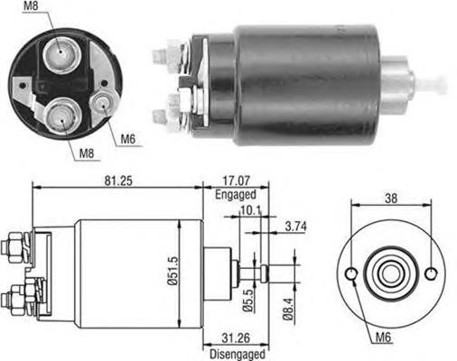 Interruptor magnético, estárter 940113050404 Magneti Marelli