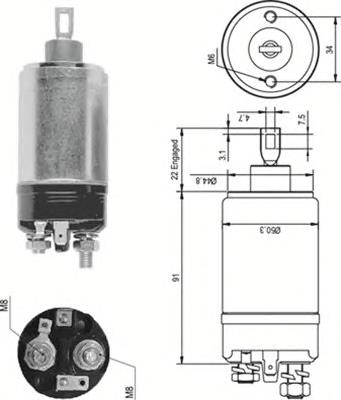 Interruptor magnético, estárter ZM524 ZM