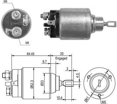 Solenoide de arranque 34602 Asam