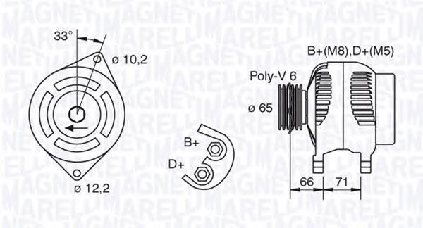 063321391010 Magneti Marelli alternador