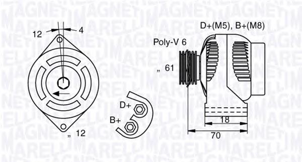 063377005010 Magneti Marelli alternador