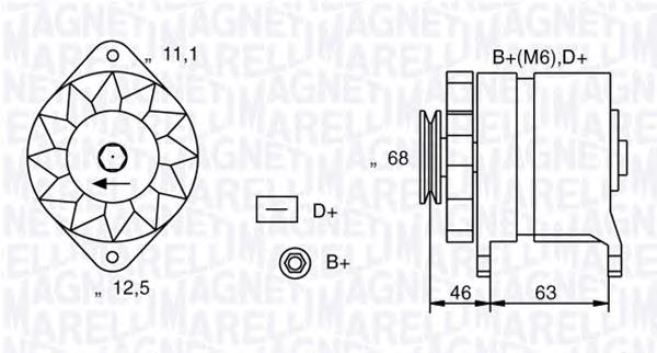 063321021010 Magneti Marelli alternador