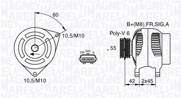 Alternador del motor Magneti Marelli 063377416010 precio, desde 74,96 EUR
