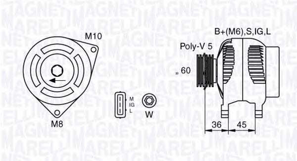 063377433010 Magneti Marelli alternador