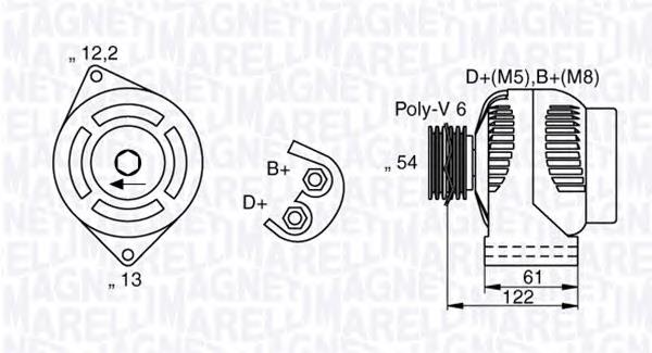 063377018010 Magneti Marelli alternador