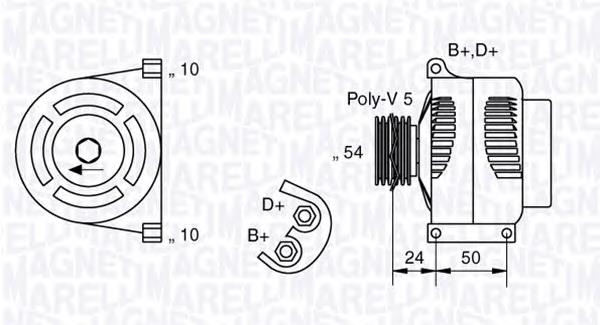 063377027010 Magneti Marelli alternador