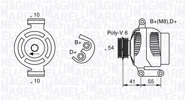 0633 77028010 Magneti Marelli alternador