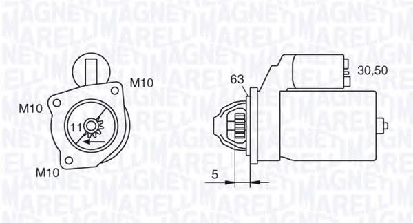 063280036010 Magneti Marelli motor de arranque