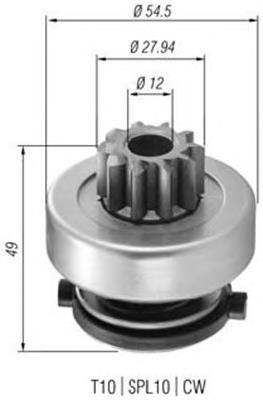 940113020365 Magneti Marelli bendix, motor de arranque