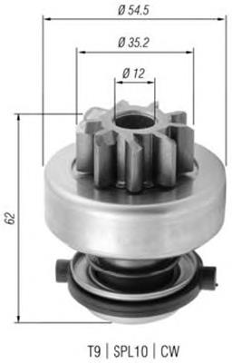 940113020375 Magneti Marelli bendix, motor de arranque