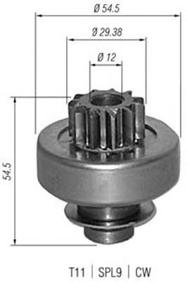 940113020347 Magneti Marelli bendix, motor de arranque