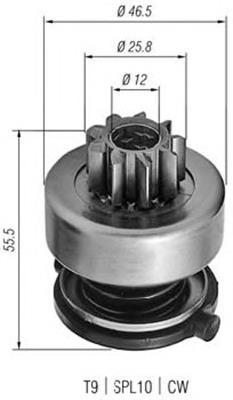 940113020254 Magneti Marelli bendix, motor de arranque