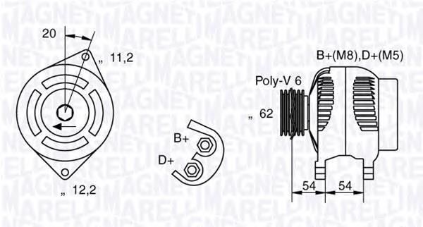 063321859010 Magneti Marelli alternador