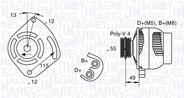 063321715010 Magneti Marelli alternador