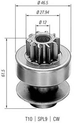 940113020165 Magneti Marelli bendix, motor de arranque