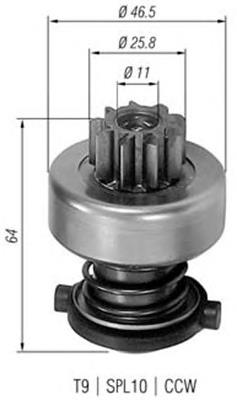 Bendix, motor de arranque 086164501 Monark