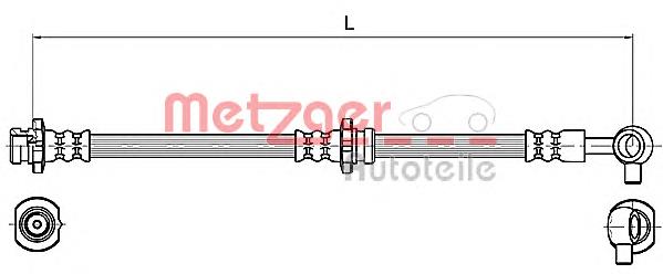 Latiguillos de freno delantero izquierdo 46472568000 Honda