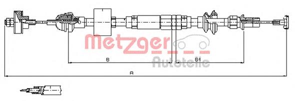 10.3159 Metzger cable de embrague