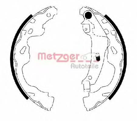 MG 209 Metzger zapatas de frenos de tambor traseras