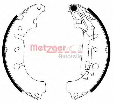 MG201 Metzger zapatas de frenos de tambor traseras