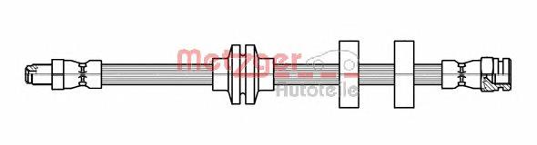 4118500 Metzger Tubo de frenos delantero