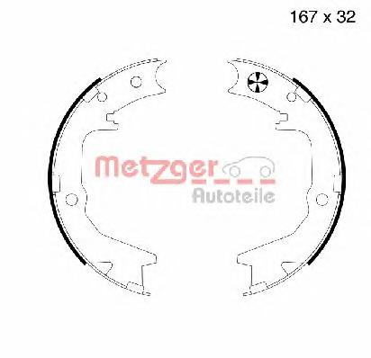 MG994 Metzger zapatas de frenos de tambor traseras