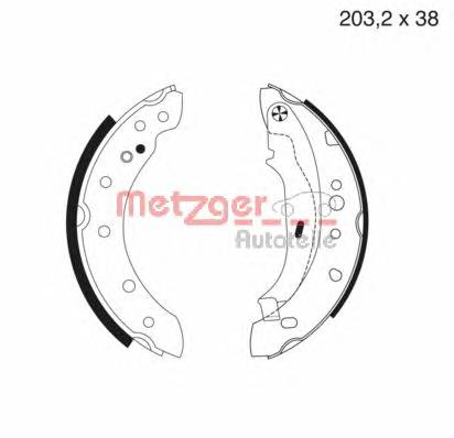 MG 984 Metzger zapatas de frenos de tambor traseras