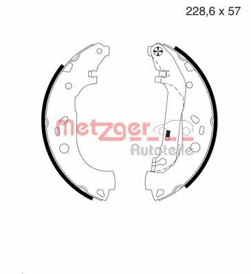 MG983 Metzger zapatas de frenos de tambor traseras